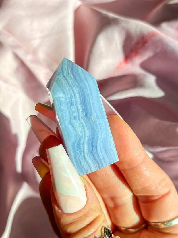 Blue Lace Agate Tower #8