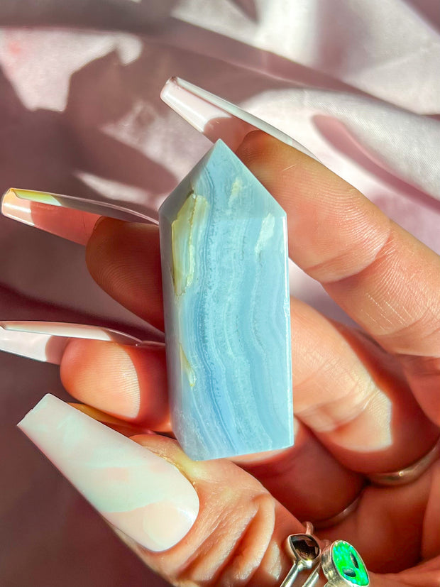 Blue Lace Agate Tower #20