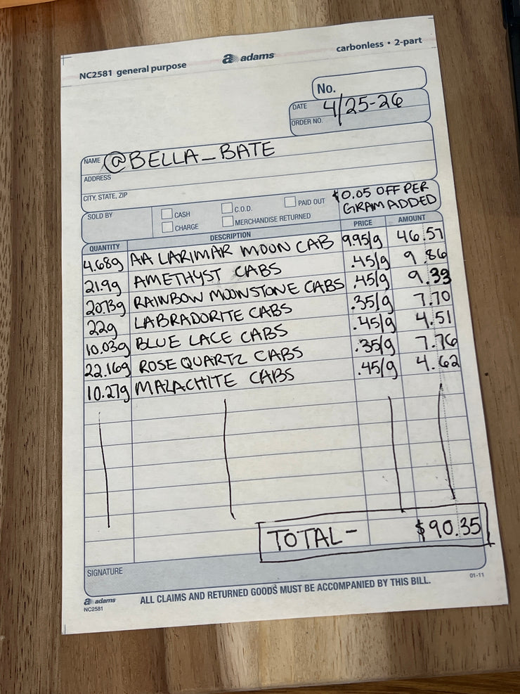 @bella_bate Wholesale Live Sale Invoice