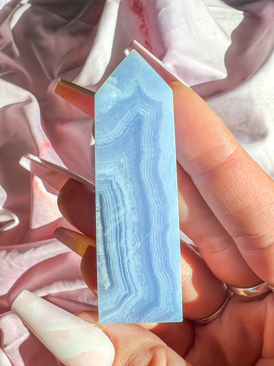 Blue Lace Agate Tower #2