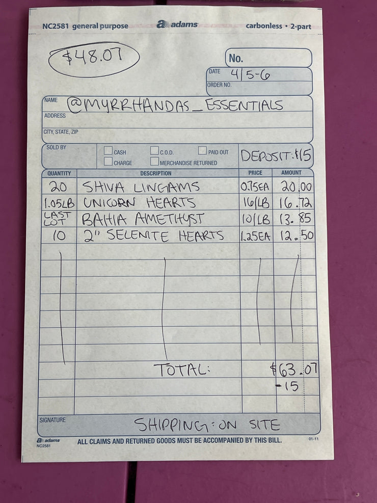 @myrrhandas__essentials Wholesale Live Sale Invoice
