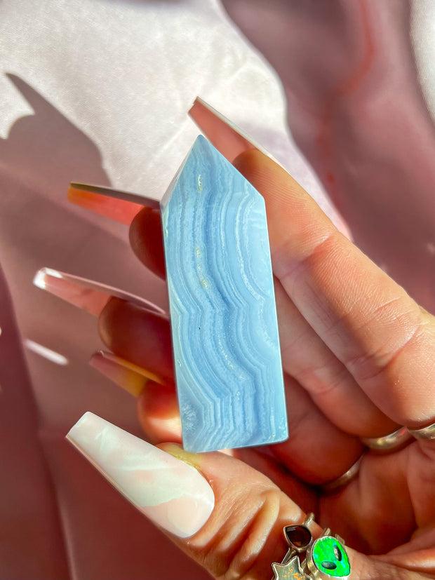 Blue Lace Agate Tower #5