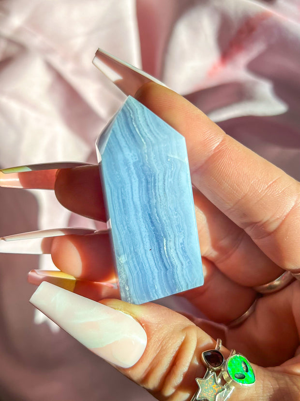 Blue Lace Agate Tower #8