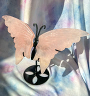 Rose Quartz Butterfly Statue