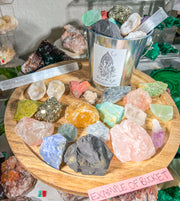 DIY MINING SET ~ 20 Unique & Natural Rough Crystals Bucket [SURPRISE FREEBIE INCLUDED] Incredible Value!