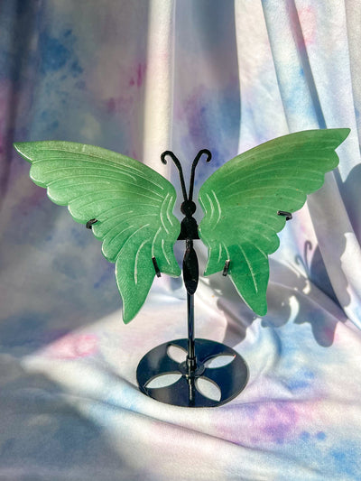 Dark Green Aventurine Butterfly Statue