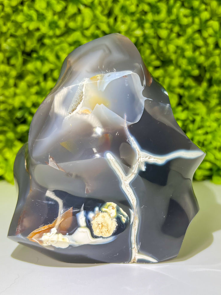 Large Druzy Orca Agate Flame #8 | Statement Crystal
