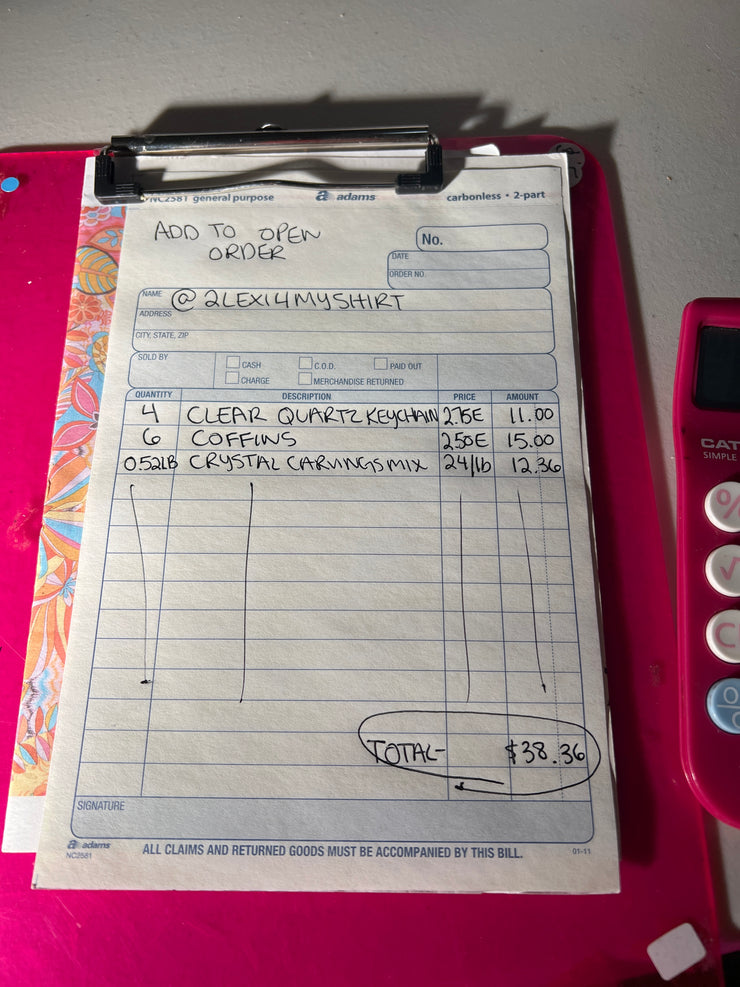 @2lexiformyshirt Wholesale Live Sale Invoice