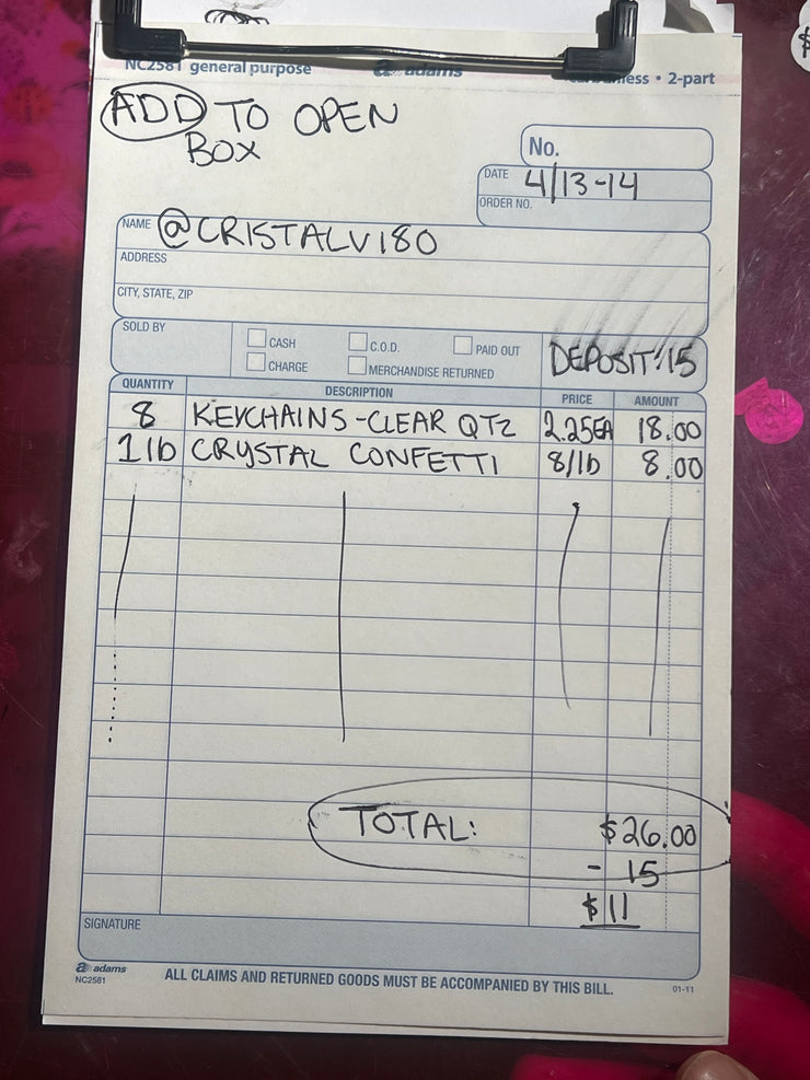 @cristalv180 Wholesale Live Sale Invoice
