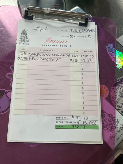 @tullrroberta Wholesale Live Sale Invoice