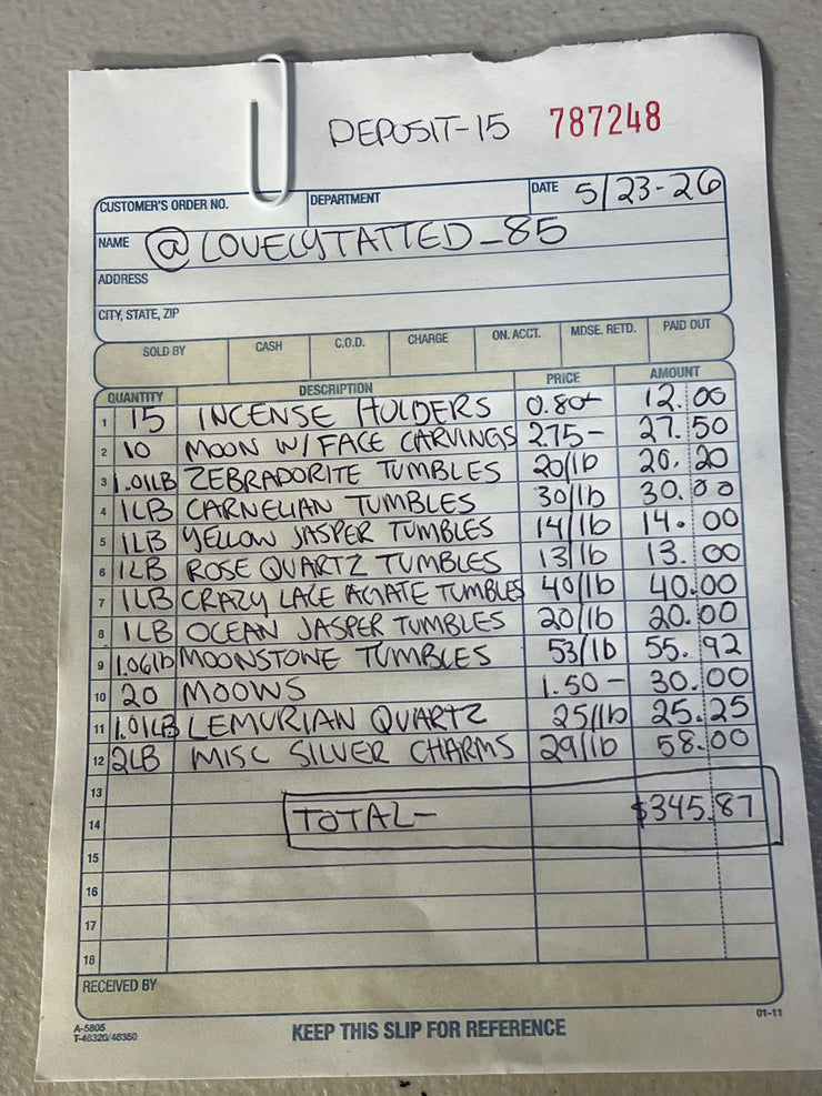 @lovelytatted_85 Wholesale Live Sale Invoice