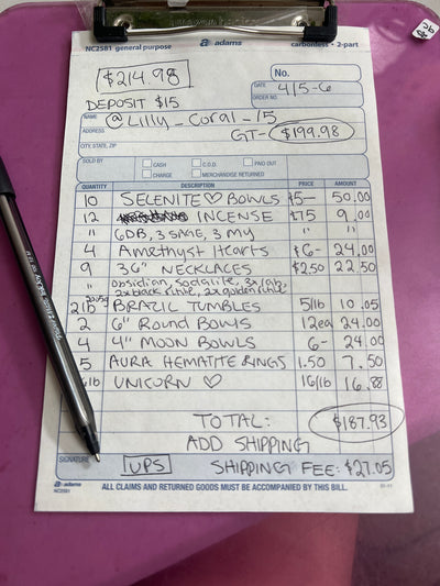 @Lilly_coral_15 Wholesale Live Sale Invoice