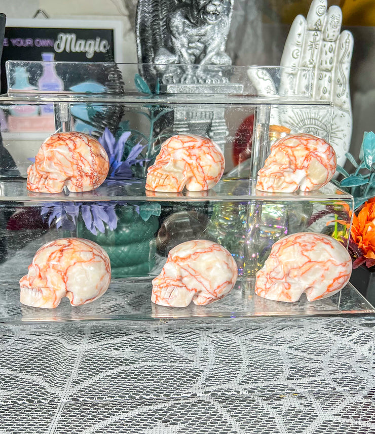 Tri Colored Calcite Skull