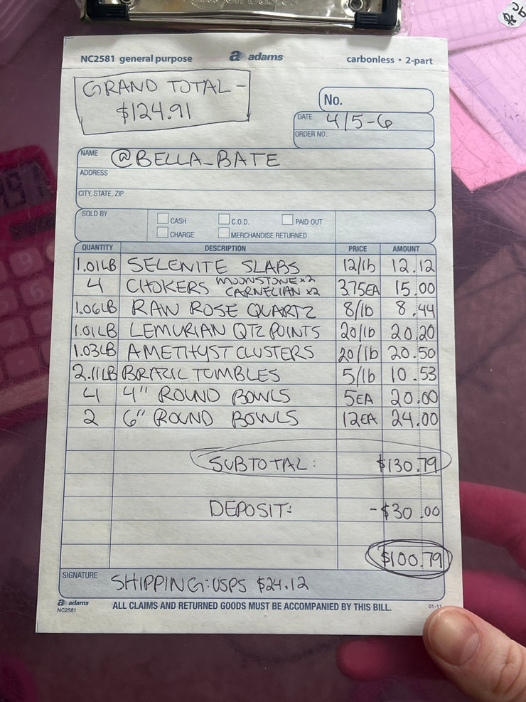 @Bella_bate Wholesale Live Sale Invoice