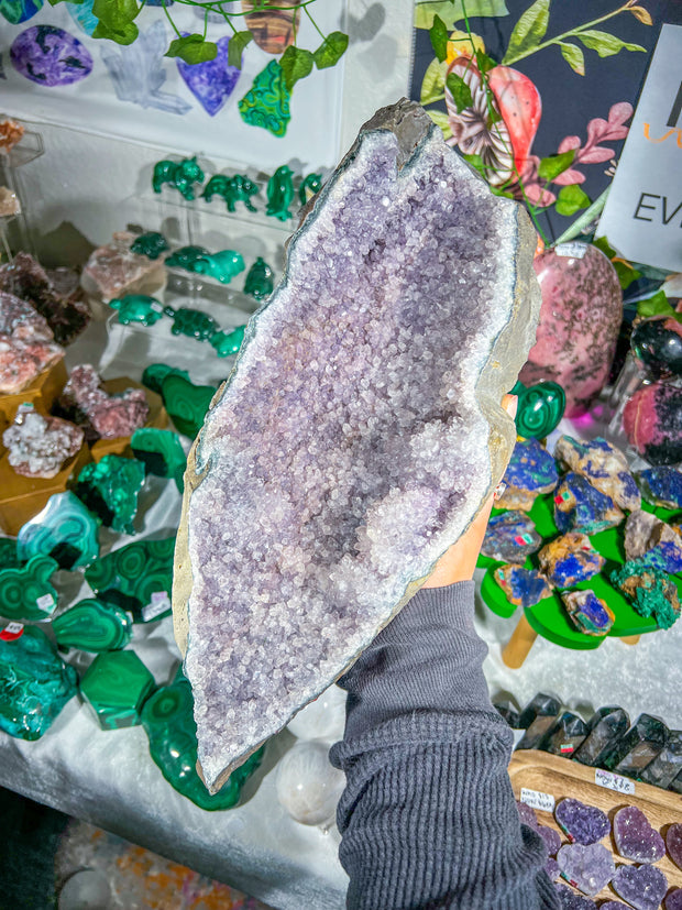 *Athena* XL Amethyst Druzy Statement Specimen