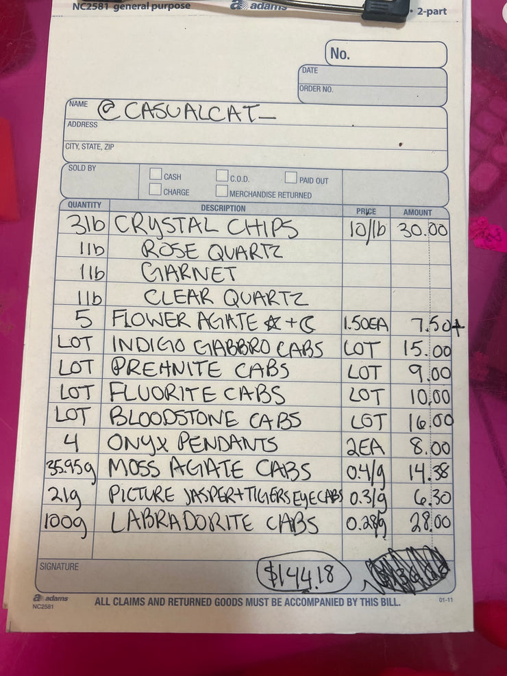 @casualcat_ Wholesale Live Sale Invoice