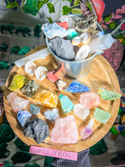 DIY MINING SET ~ 20 Unique & Natural Rough Crystals Bucket [SURPRISE FREEBIE INCLUDED] Incredible Value!