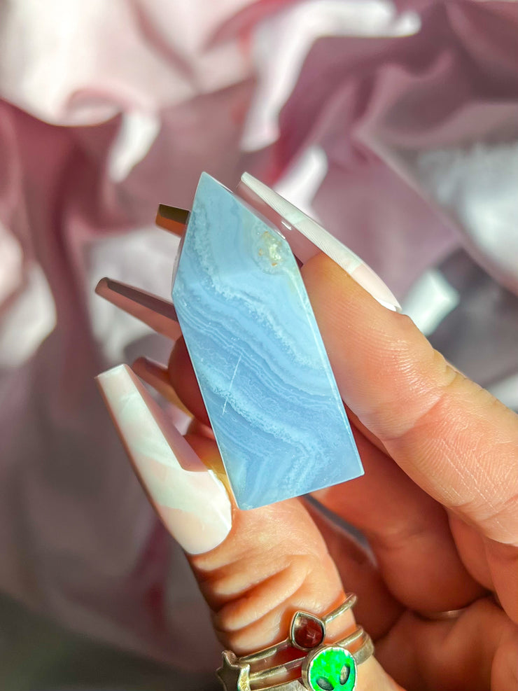 Blue Lace Agate Tower #12