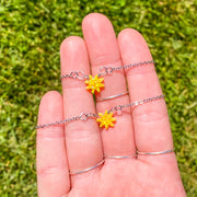 Yellow Lab-Opal Sun Choker Necklace