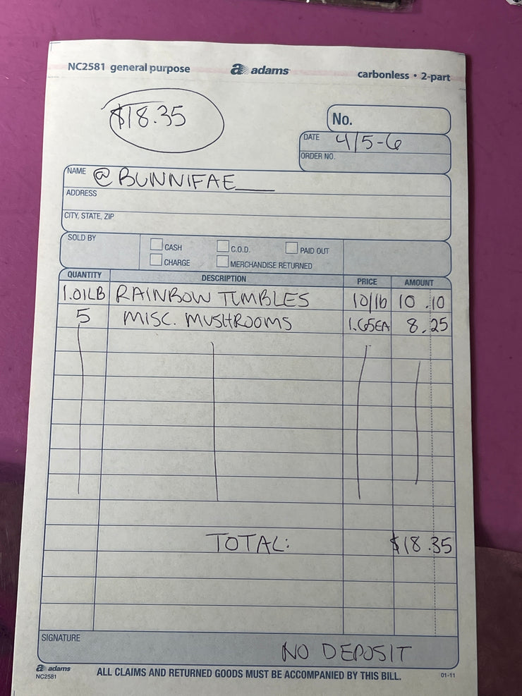 @bunnifae__ Wholesale Live Sale Invoice