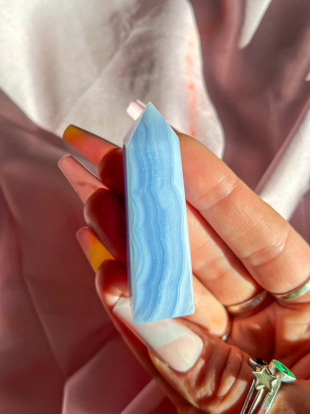 Blue Lace Agate Tower #7