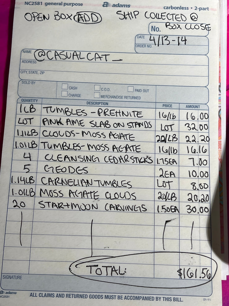 @casualcat_ Wholesale Live Sale Invoice