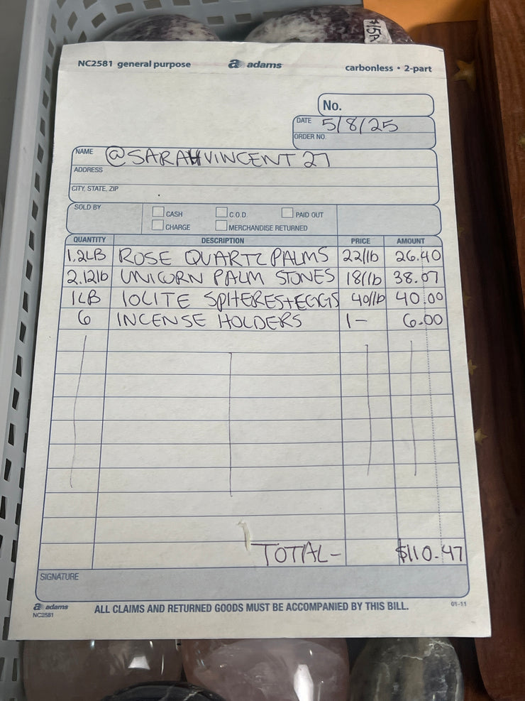 @sarahvincent27 Wholesale Live Sale Invoice *UPDATED*