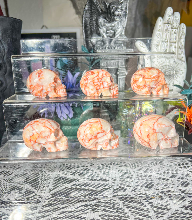 Tri Colored Calcite Skull