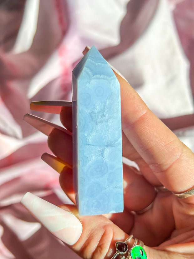 Blue Lace Agate Tower #3