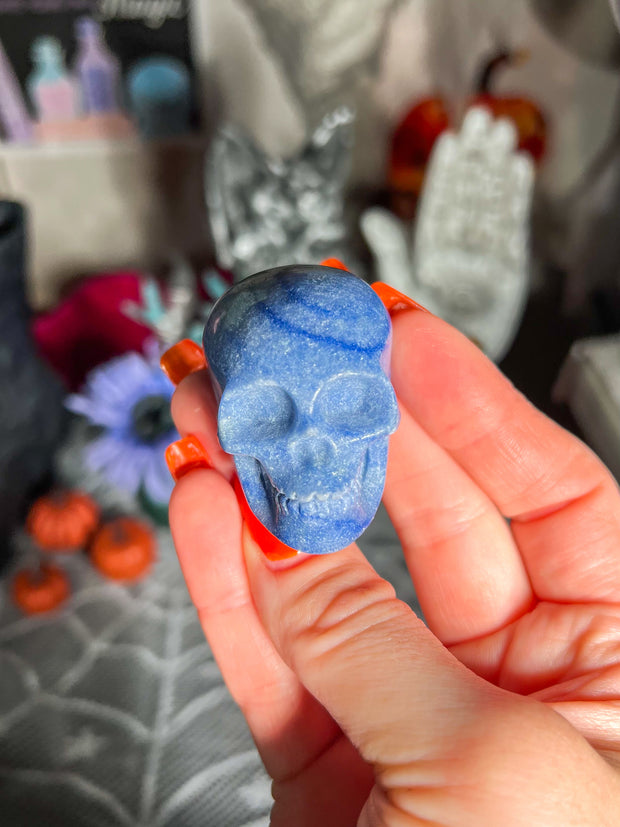 Blue Aventurine Skull