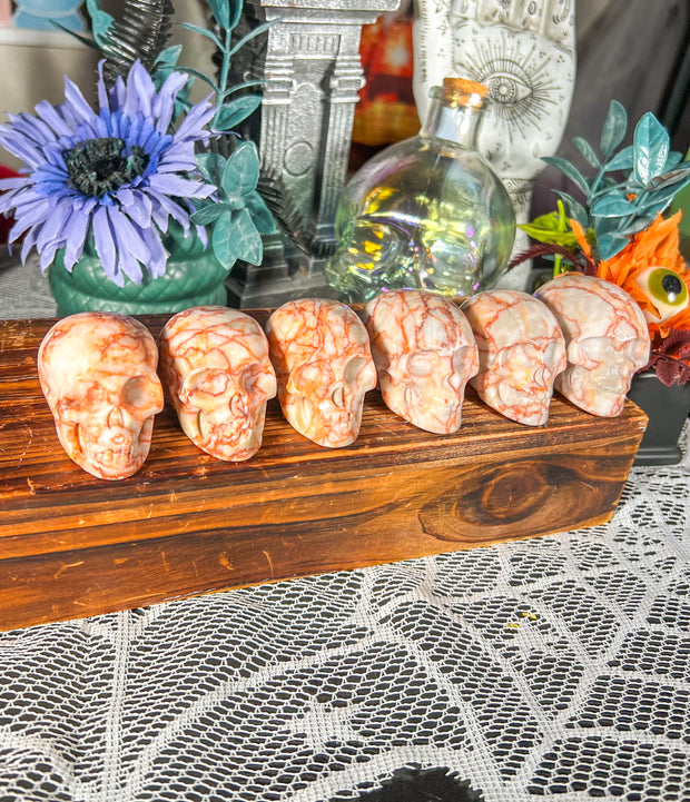 Tri Colored Calcite Skull