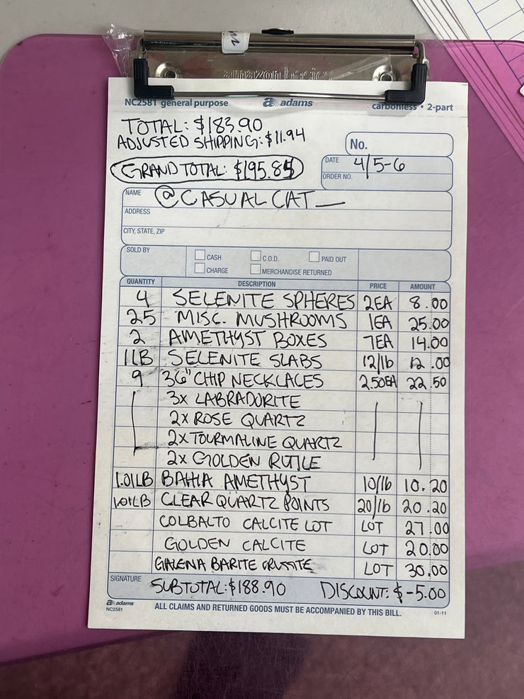 @casualcat_ Wholesale Live Sale Invoice