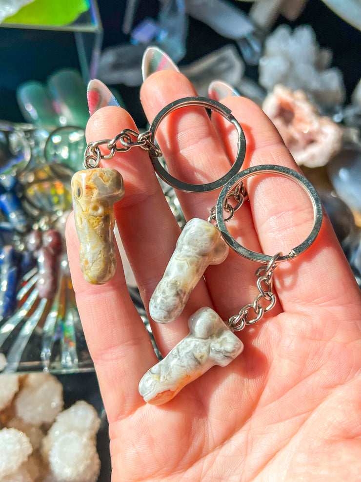 Dickstal (Mini Weenie) Keychain - Over 20 Crystal Materials to Choose From