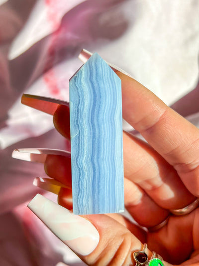 Blue Lace Agate Tower #4
