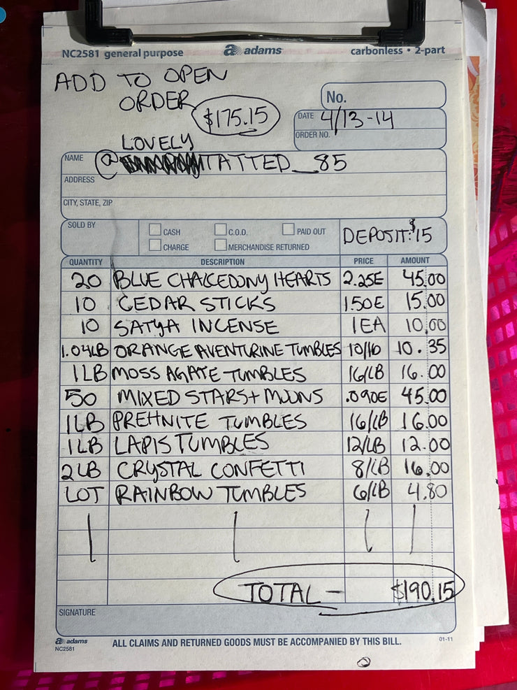 @lovelytatted_85 Wholesale Live Sale Invoice