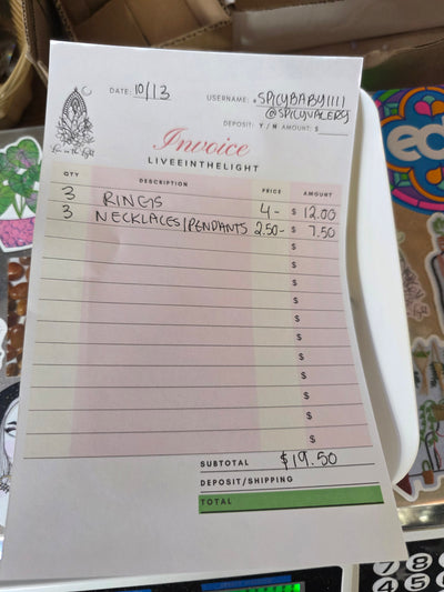 @spicyvalery clear out the backstock live sale invoice