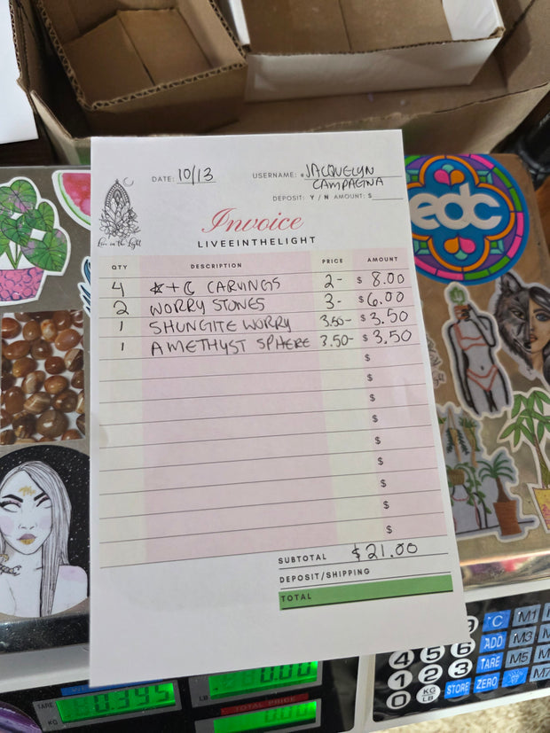 @jacquelyncampagna clear out the backstock live sale invoice