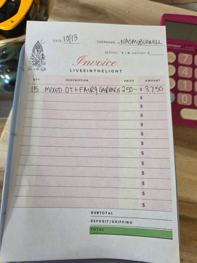 @naomiburnell clear out the backstock live sale invoice