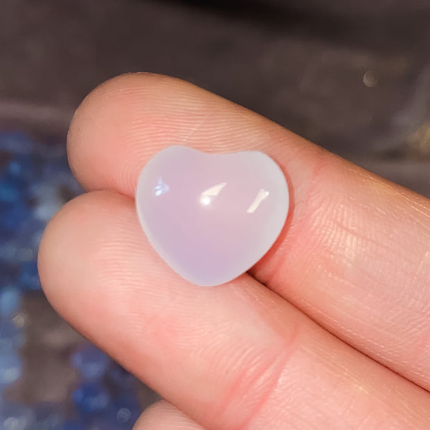 Mini Blue Chalcedony Heart