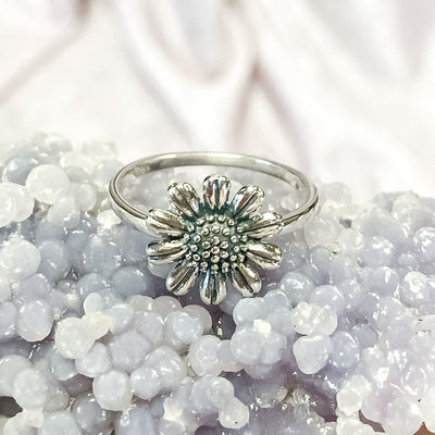 Sunflower 925 Sterling Silver Stackable Ring
