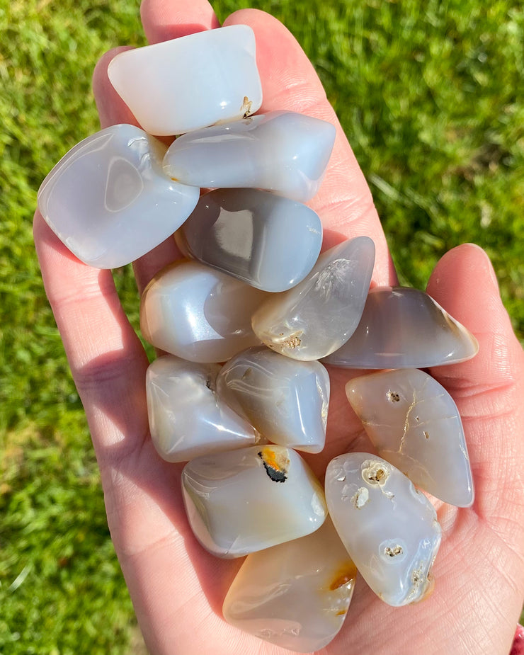 Grey Agate Tumbled Stones