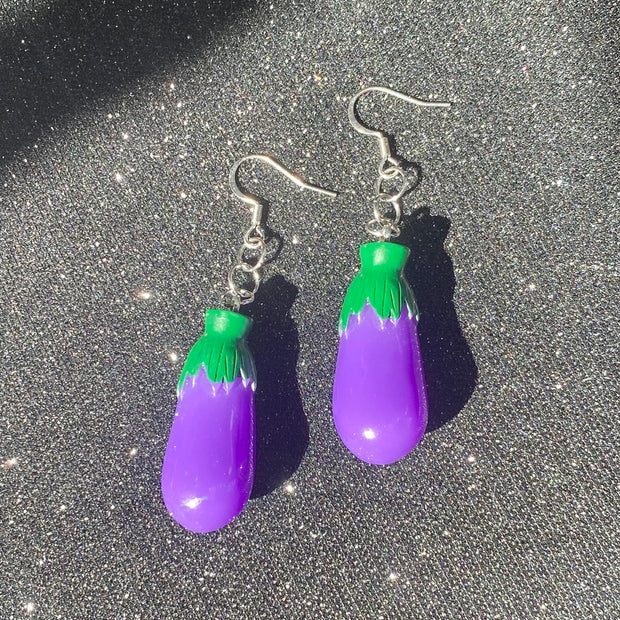 Eggplant 🍆 Earrings