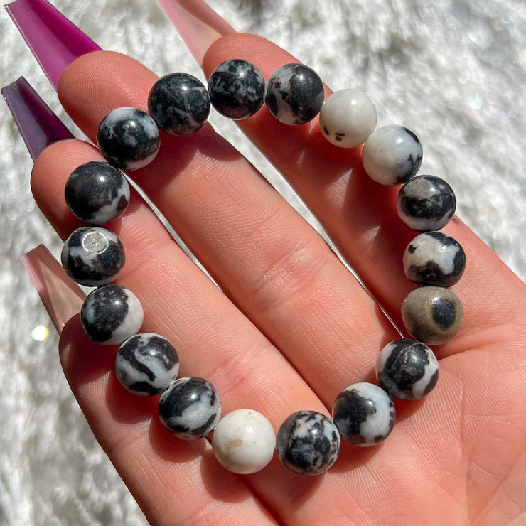 Zebra Jasper Bracelet {10mm}