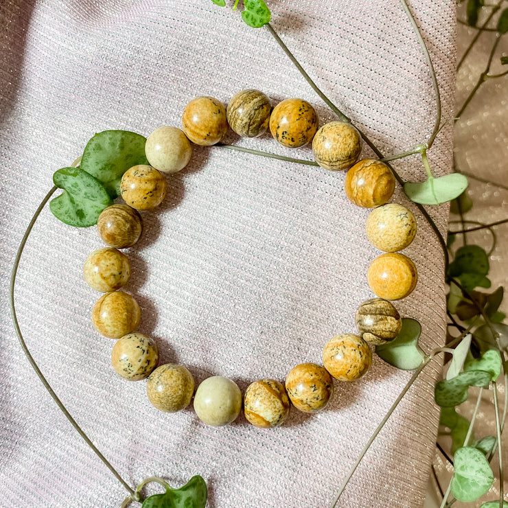 Picture Jasper Bracelet {10mm}