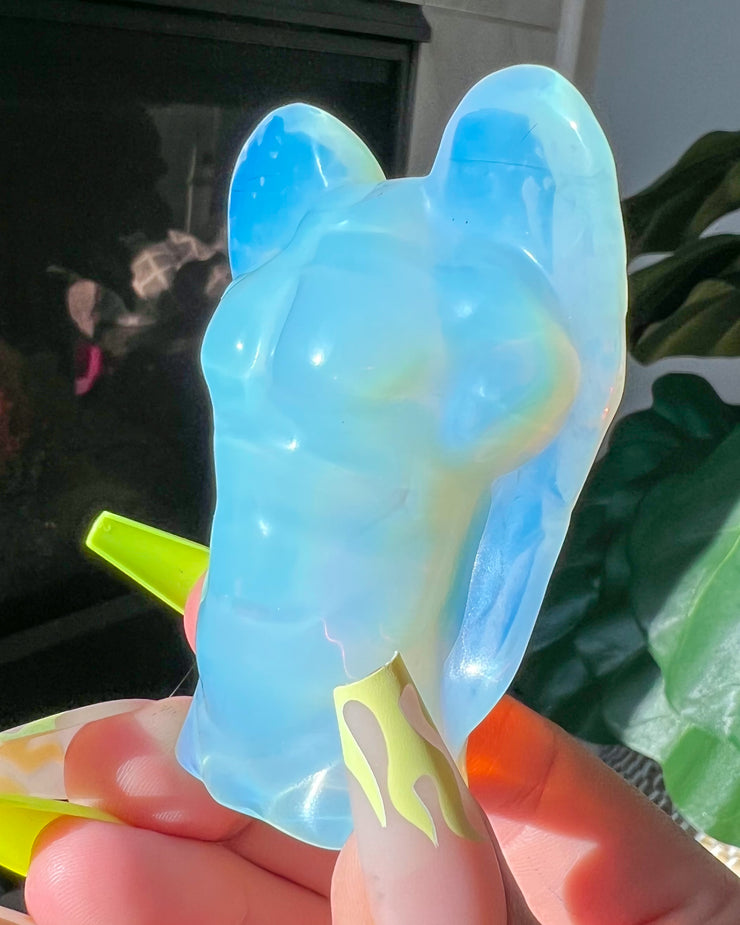 Opalite Angel God Statue (Small chip @ front side bottom left)