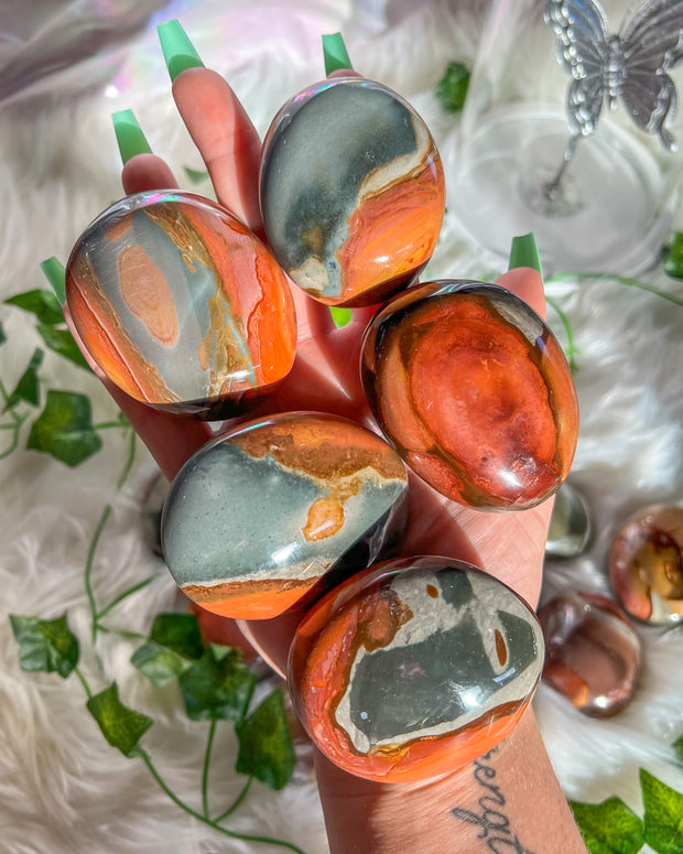 Polychrome Jasper Palm Stone