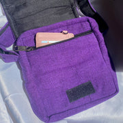 Purple Hemp Crossbody “Passport” Bag