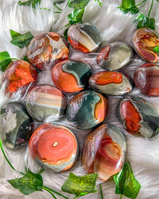 Polychrome Jasper Palm Stone