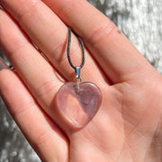 Fluorite Heart Pendant Necklace