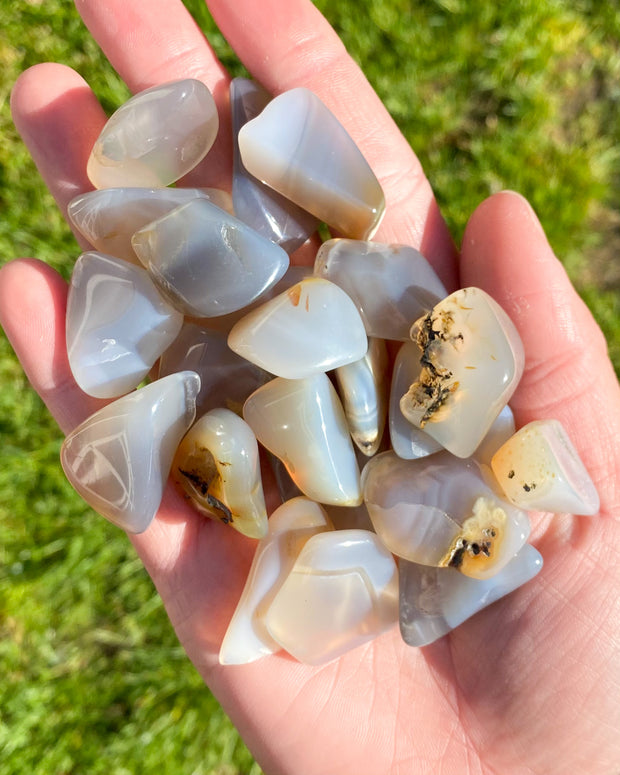 Grey Agate Tumbled Stones